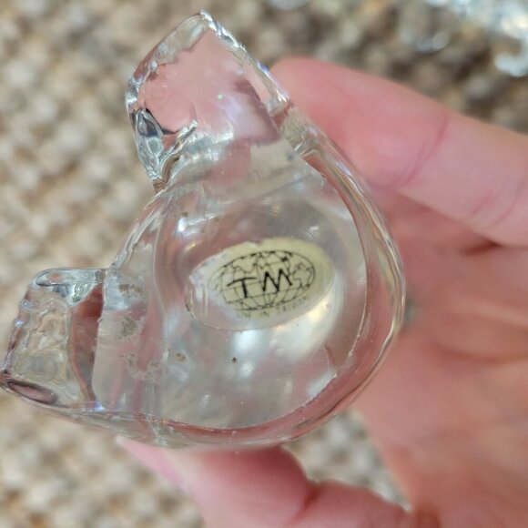 Art Glass Bear Bullicante Bubbles Clear Paperweight Figurine Shelf Sitter - Picture 7 of 9